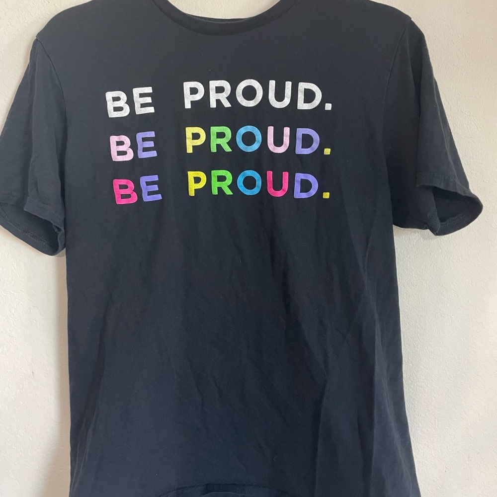 Black 'Be Proud' Men's T-Shirt